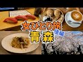 【青森ひとり旅Vlog2日目】アラフォー女のひとり旅／弘前さくらまつり／おいしいイタリアンやカフェ、お寿司／観光・グルメ／Aomori Trip