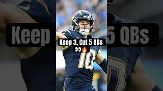 Keep 3, Cut 5 QBs #nfl #footballshorts #football #foryou #ytclips #sports