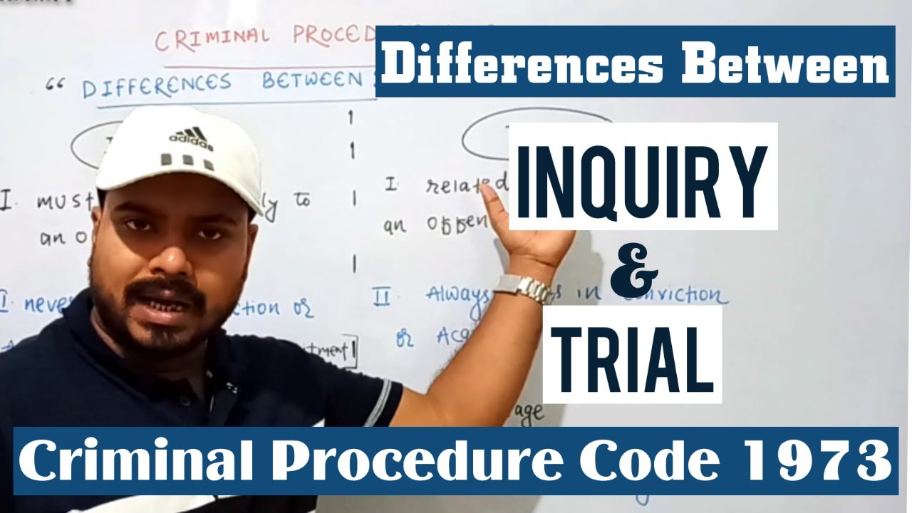 Difference Between Inquiry Trial Crpc 1973 Inquiry Investigation Trial Crpc 1973 Youtube