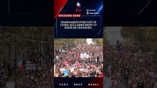 Paris Clashes! Water Cannons & Tear Gas Fired at Massive Cost of Living Protest  #breakingnews