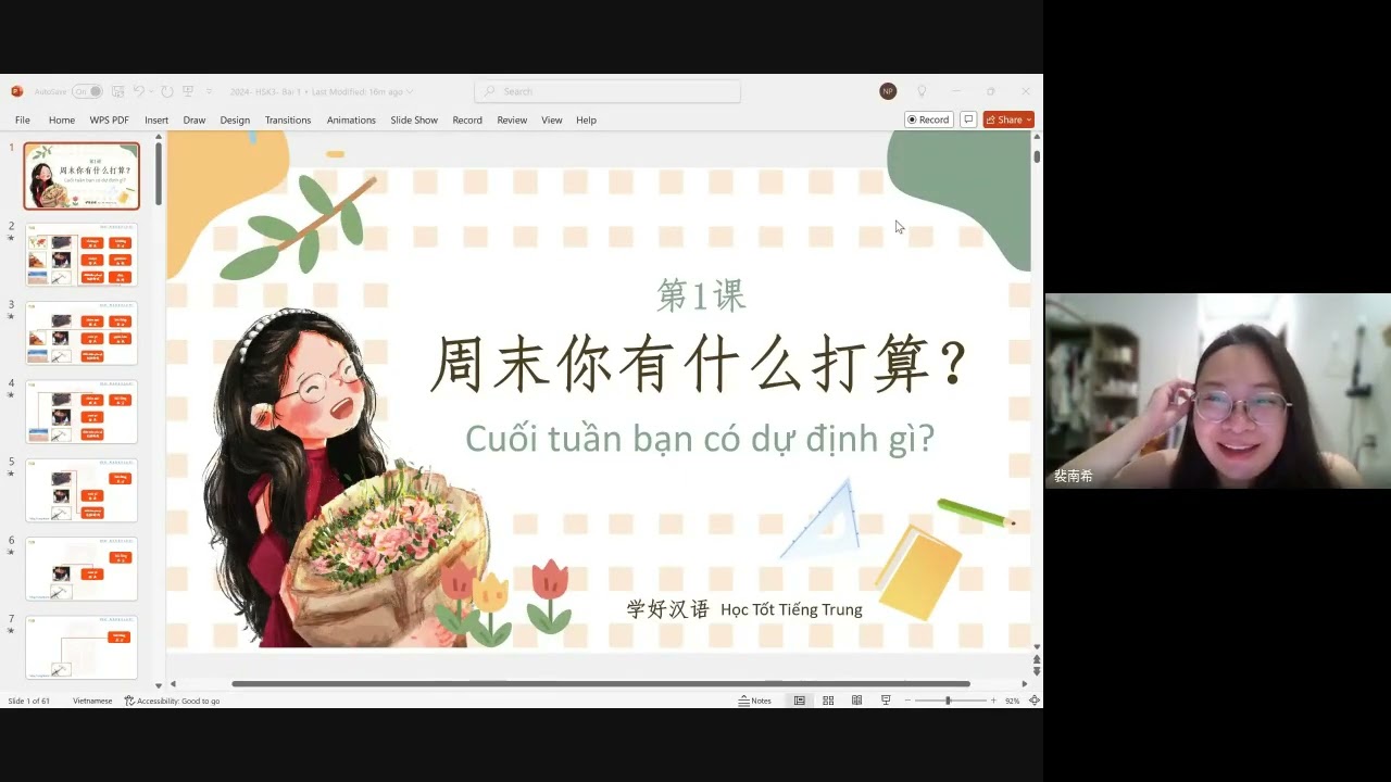 HSK3 - Bài 1 - Giáo trình chuẩn HSK - Tiếng Trung Nanxi