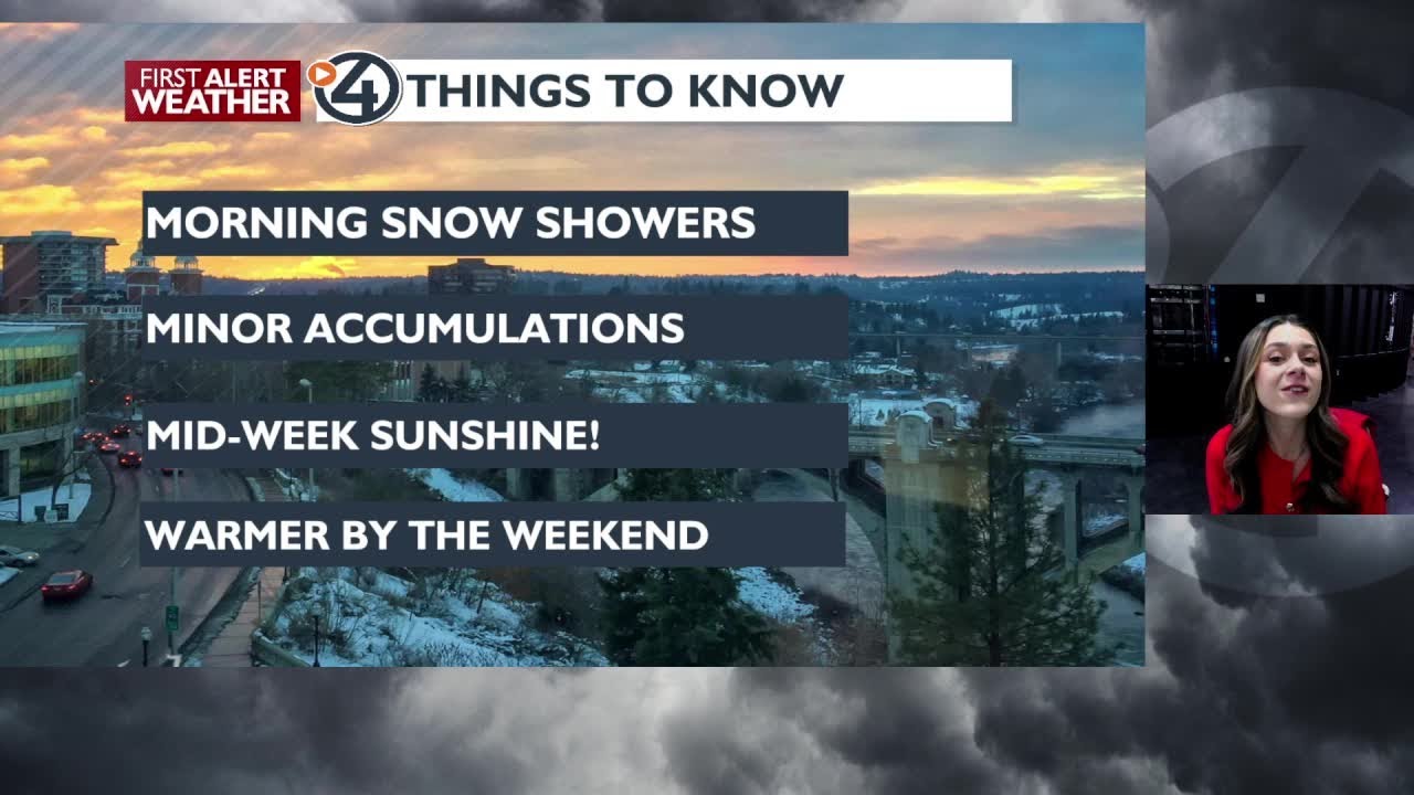 Snow showers to start out the week - YouTube