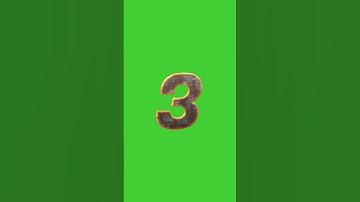 Hot Rock Text Effect 3D Numbers Countdown with Voice Over | GREEN SCREEN #countdown