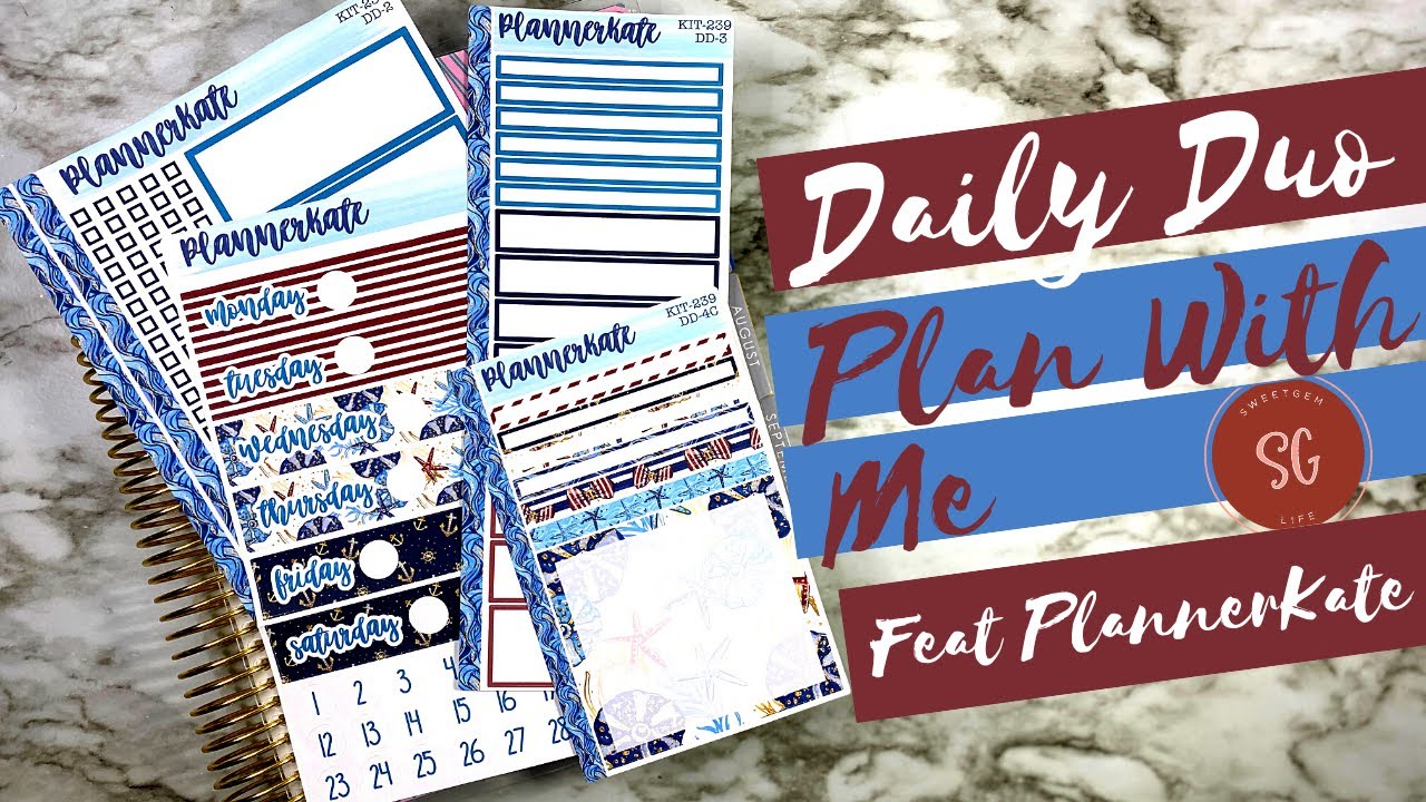 Plan With Me: Erin Condren Daily Duo Daily Set Up | August 3rd-August ...