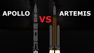 KSP: Saturn V (Apollo) Vs SLS (Artemis)... Kerbal Style