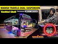 Manish travels indonesian bus dual suspension running slowly in keshkal ghat