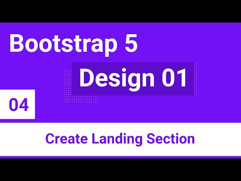 Bootstrap 5 Design 01 Bondi - #04 - Create Landing Section