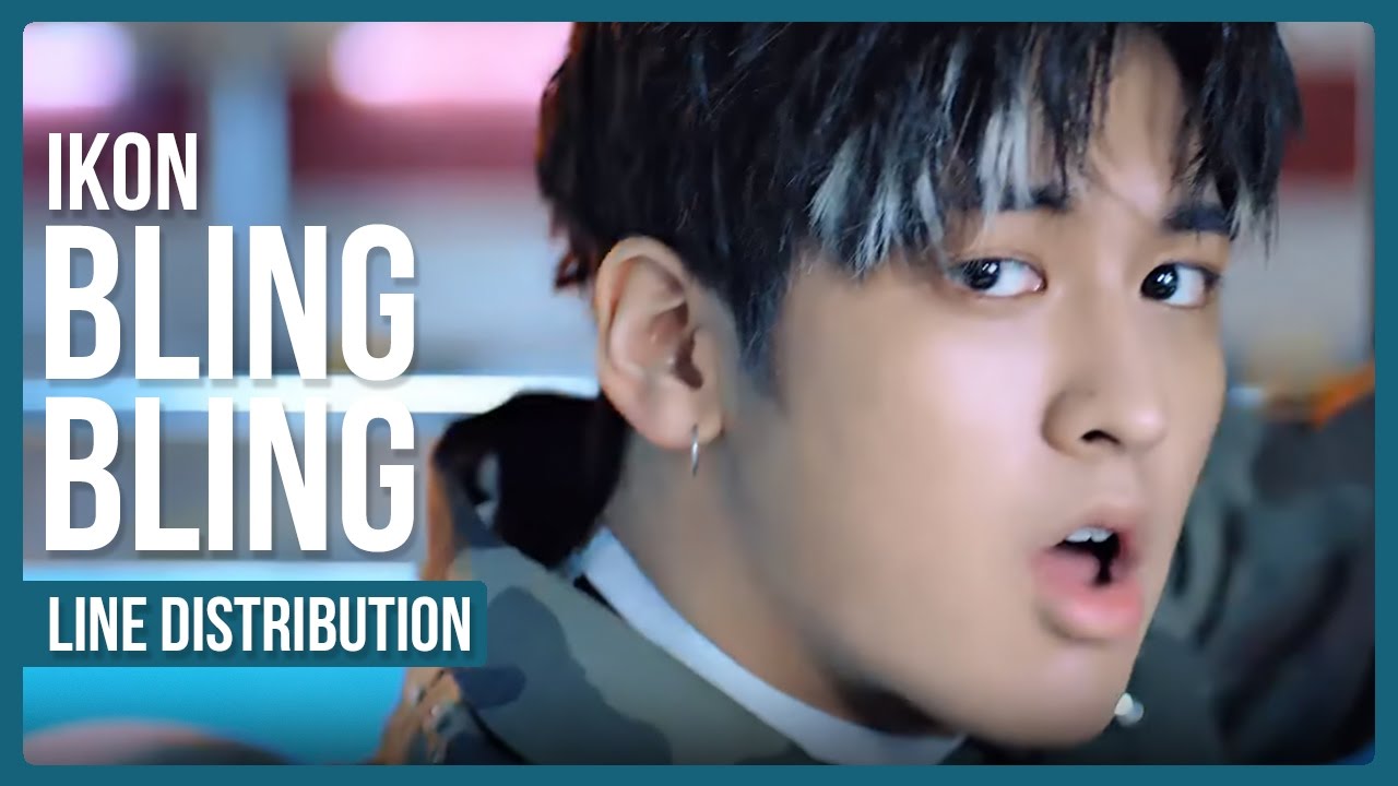 iKON - BLING BLING (블링블링) Line Distribution (Color Coded)