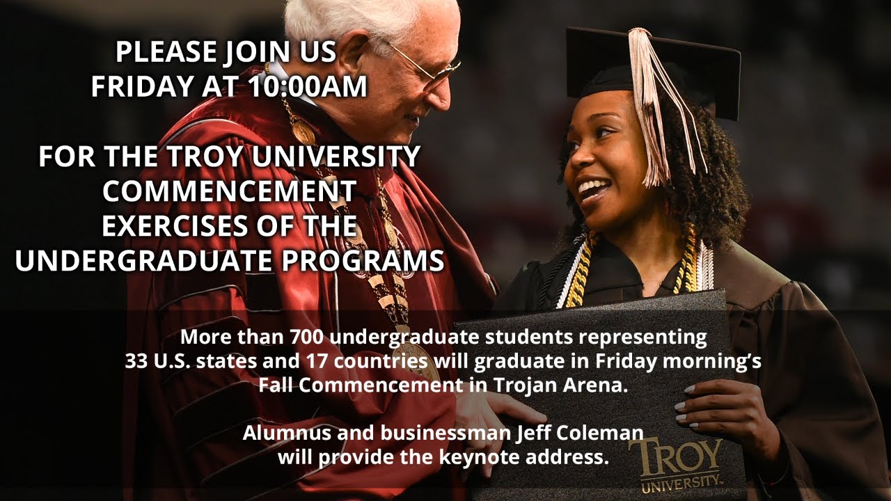 Troy University Fall 2023 Commencement Exercises for the Troy Campus