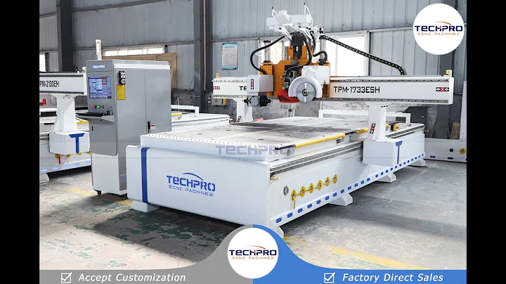 1733 ATC CNC machine + saw blade head + 4 side horizontal spindle for furniture cabinet door making