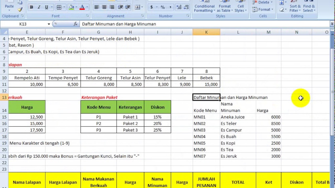 contoh latihan soal microsoft excel 2007 Contoh soal database microsoft access – dikdasmen