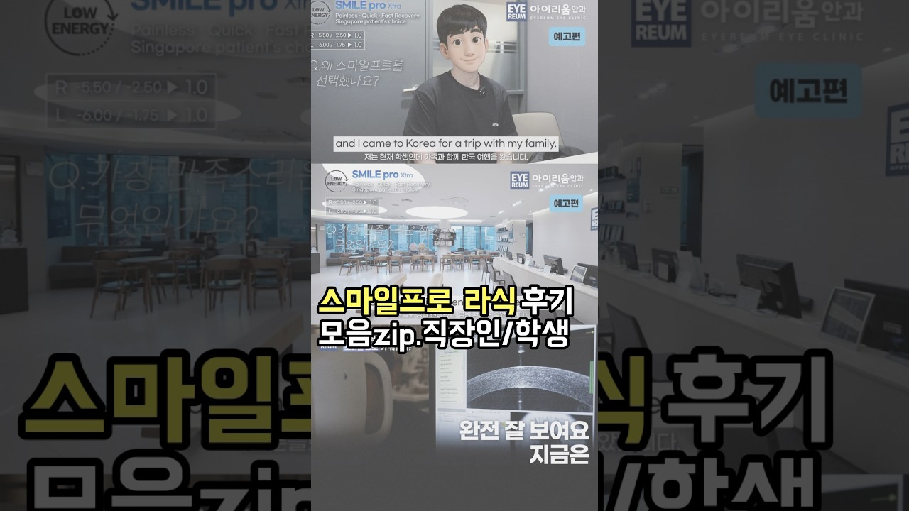 [艾利潤眼科] #SMILE Pro雷射近視手術心得合集_上班族/學生版