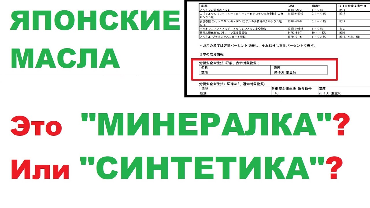 Состав японских масел. Что залито в масле Тойота производства Японии ...
