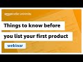 Things to know before you list your first product on amazon seller central