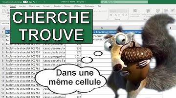 Fonction Excel : cherche et trouve, pour chercher dans une cellule