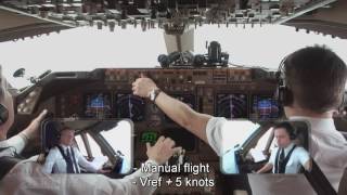 Pilotseye.tv - Lufthansa Boeing 747-400 - Approach & Landing into Frankfurt [English Subtitles]