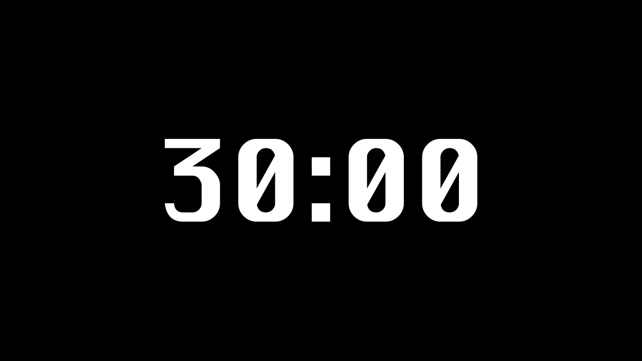 30 Minutes Black Screen Timer for Any Situation