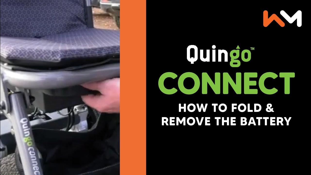 Quingo Connect Electric Wheelchair How to remove the battery and fold