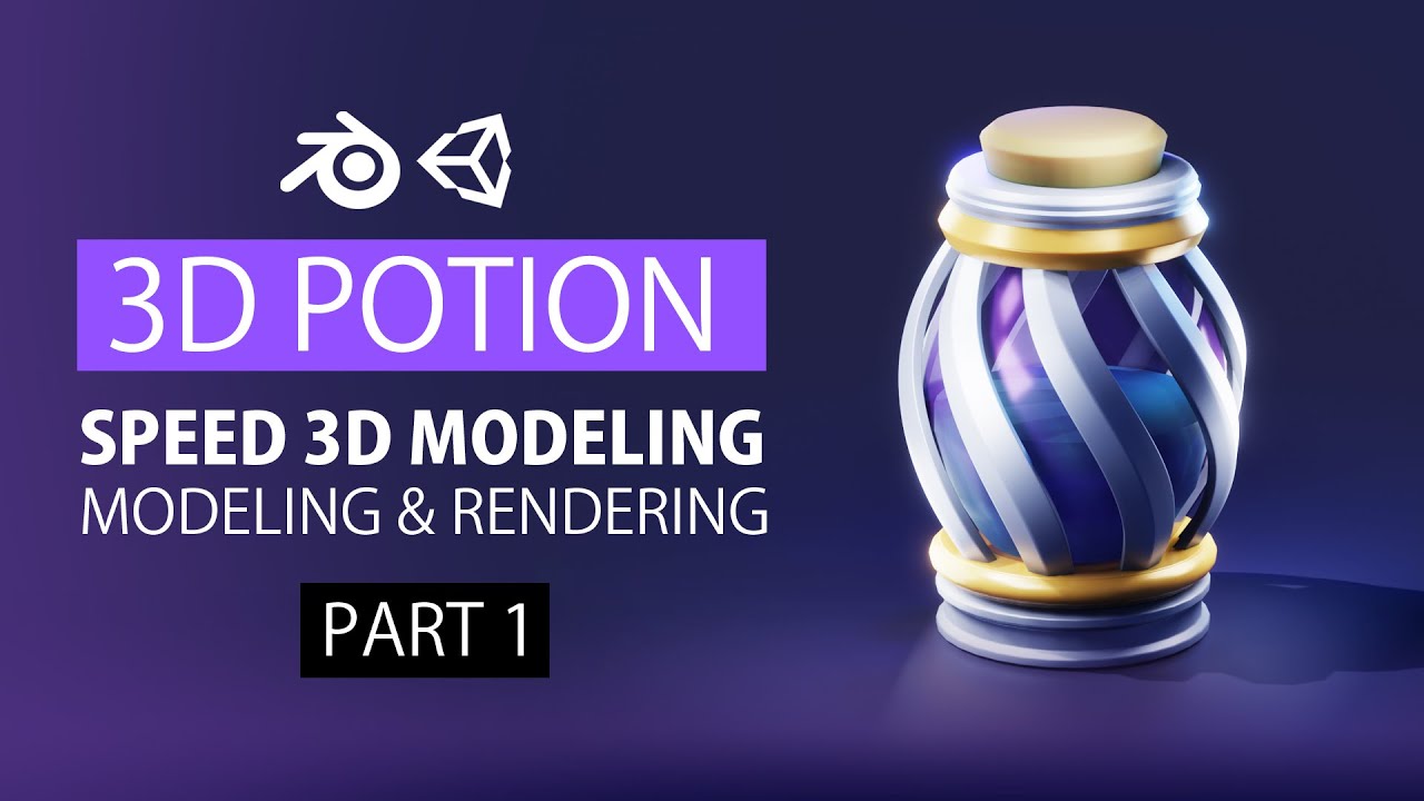 3d Game Art] PART 1: 3d Potion Model & Render - Blender 2.8 Modeling &  Rendering | Alpha in Blender - YouTube