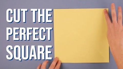 How to cut an 8 ½-by-11-inch piece of paper into a square without a ruler!