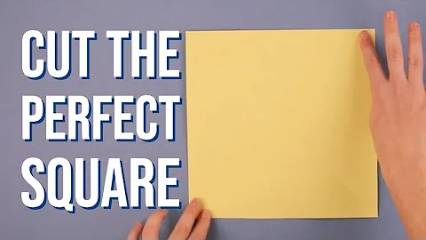How to cut an 8 ½-by-11-inch piece of paper into a square without a ruler!