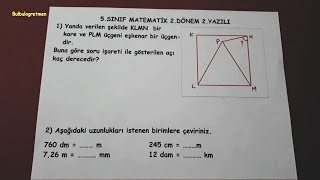 5.sınıf matematik 2.dönem 2.yazılı soruları @Bulbulogretmen  #5sınıf #matematik #yazilivideolar