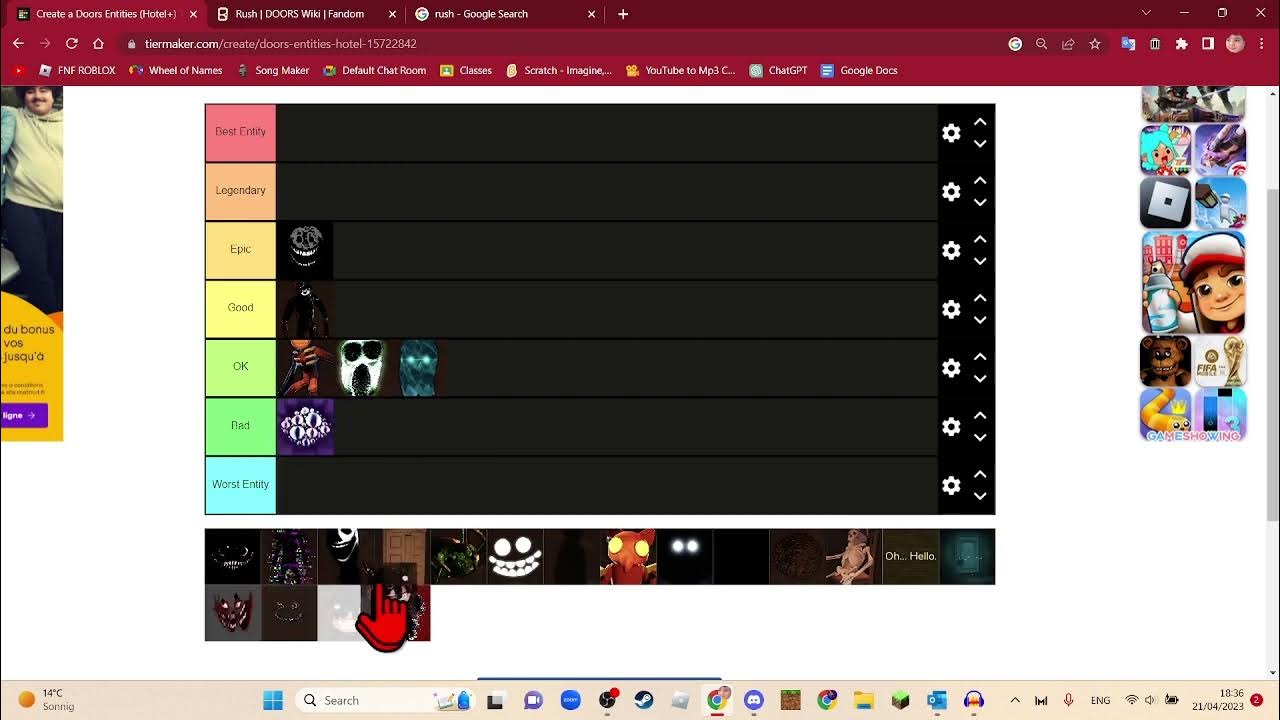Doors Entities tier list YouTube