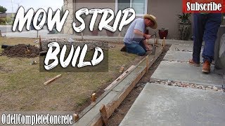 How to Build a Concrete Mow Strip for lawn and Garden