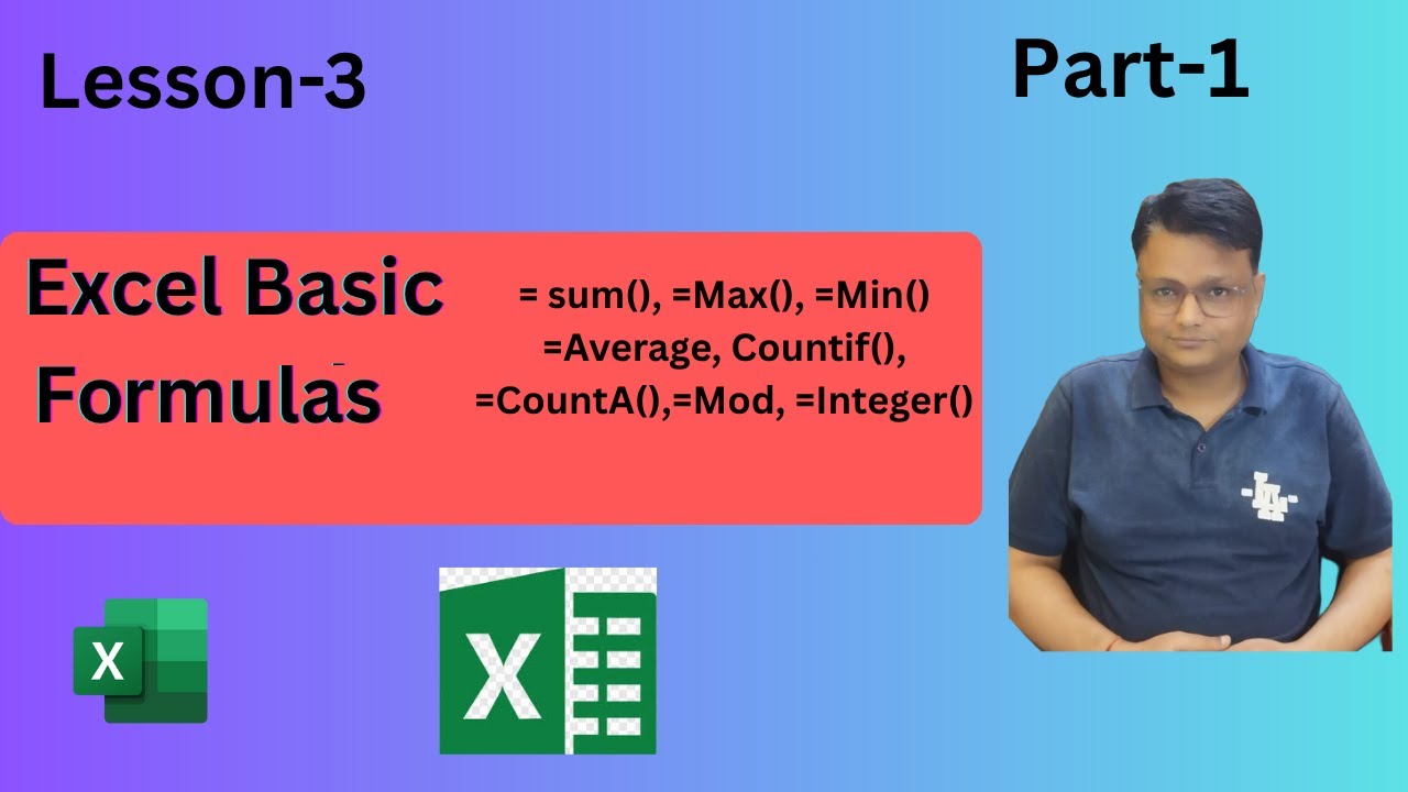 Excel Ke Formula | Basic Formula In Excel - YouTube