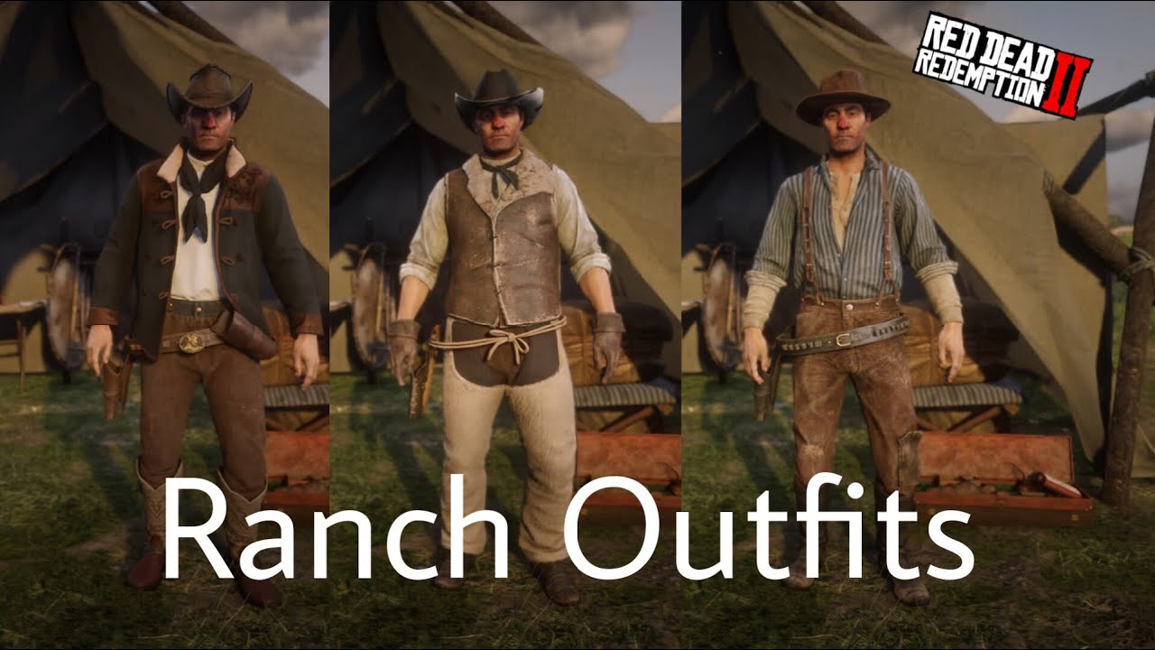 4 Cowboy/Ranch Outfits in Red Dead Online (Outfit Tutorial) - YouTube