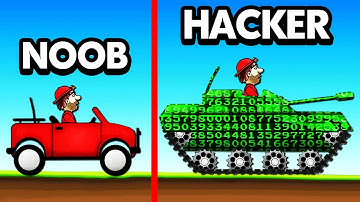 NOOB vs HACKER In HILL CLIMB RACING
