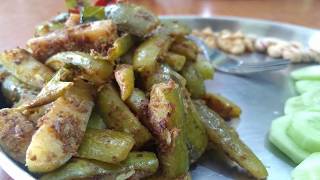 Veeramachaneni Ramakrishna Diet -Dondakaya Fry (Ivy Gourd Fry) Adding Weight loss Powder |Chef Abhi| screenshot 4