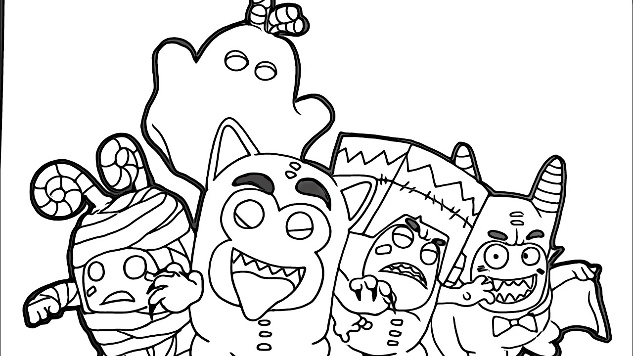 Drawings Of Oddbods - How To Draw Oddbods Slick Coloring Pages For Kids