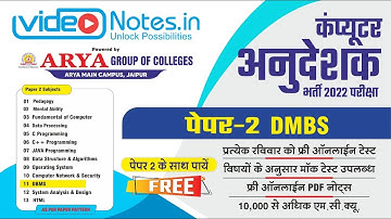 DBMS | Computer Anudeshak-2022| What is Database | कंप्यूटर अनुदेशक