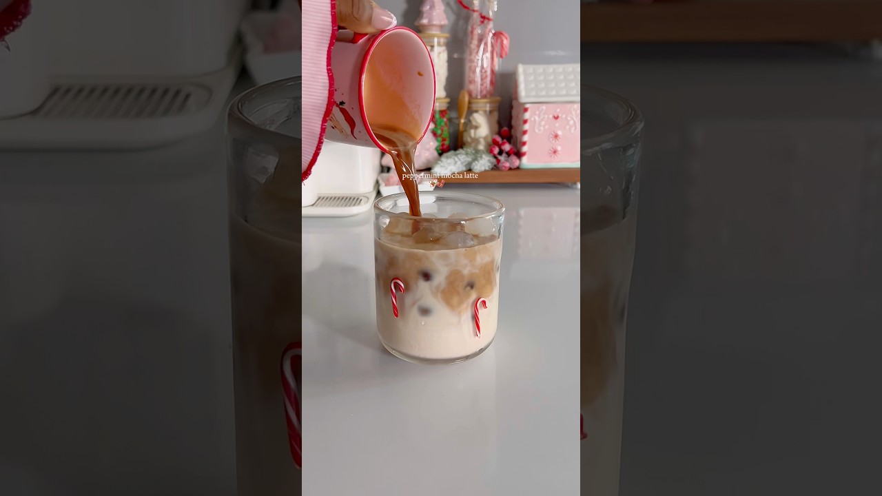 Рецепт холодного мятного мокко🤍🍫☕️ 