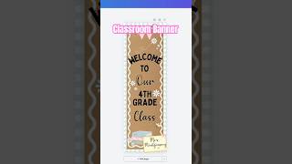 Created a classroom banner using canva 😍 #canvadesign #canvaforeducation #classroomdecor