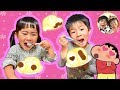 おしりのプリンを食べる？！　ぷりぷりプリン６　クレヨンしんちゃん　アンパンマン　知育菓子　わくわくママ