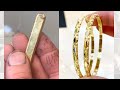 Making 22k gold bangles new design  gold jewelry making  4k