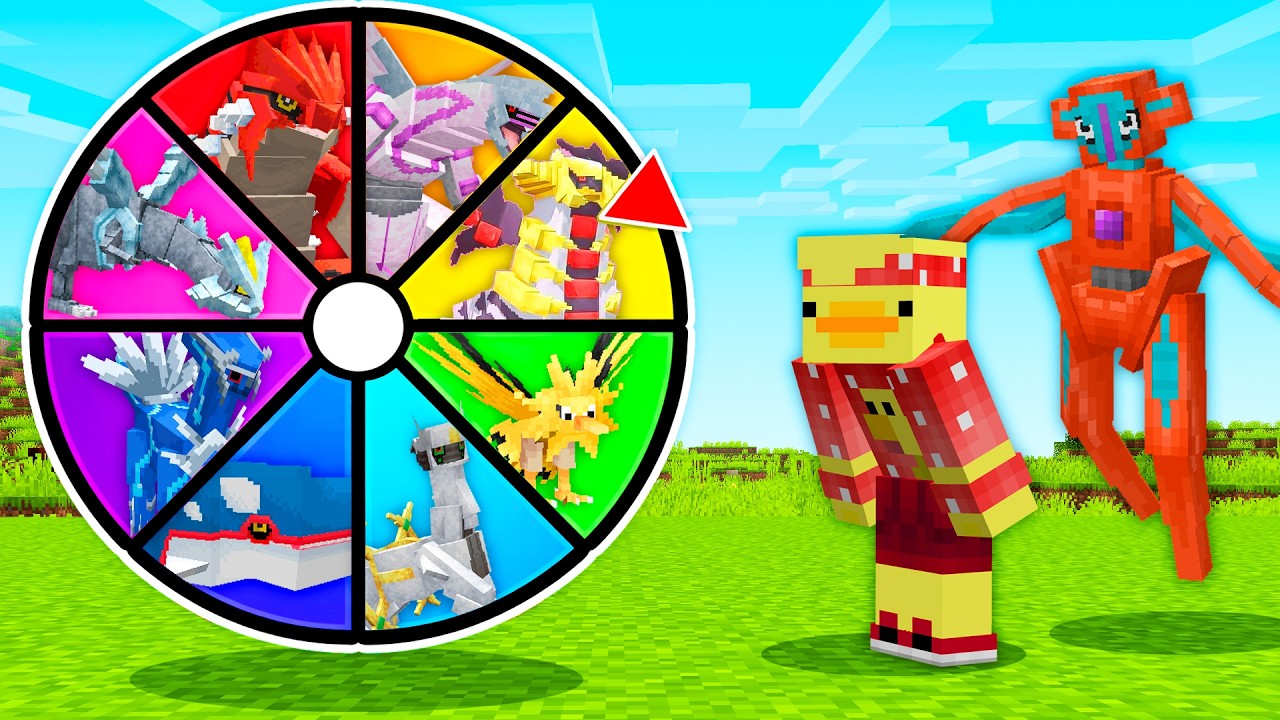 A ROLETA DECIDE O POKÉMON LENDÁRIO NO MINECRAFT POKÉMON!