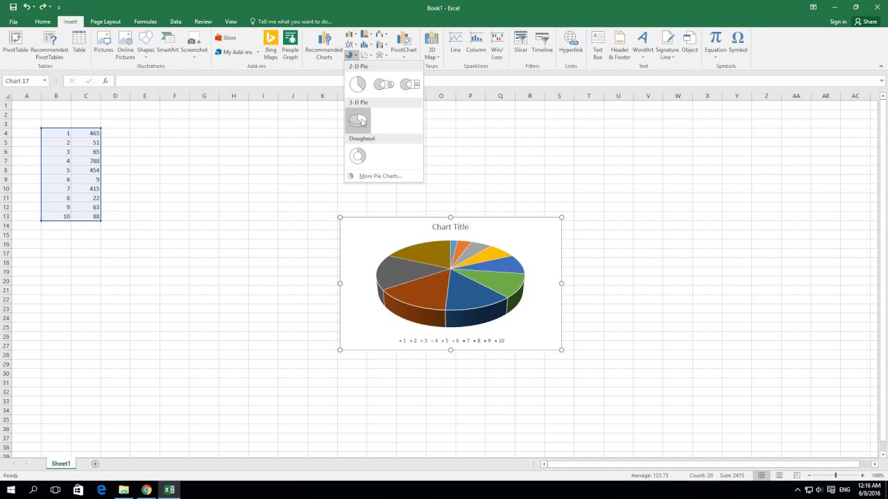 How To Make A 3d Pie Chart In Excel 2010 - Chart Walls