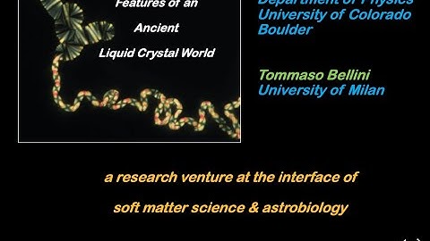 Complex Fluids in Space by Dr. Noel Clark
