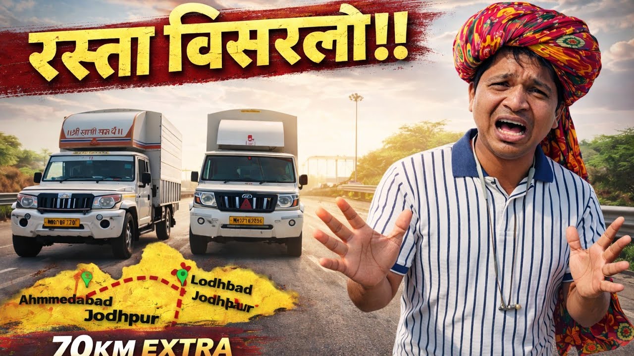 अचानक रस्ता विसरलो राजस्थानचा🥺 | कसा बसा गेलो भयानक रोड मधून🫣 | JODHPUR TRIP KHATARNAK JHALI🚚 #vlog 