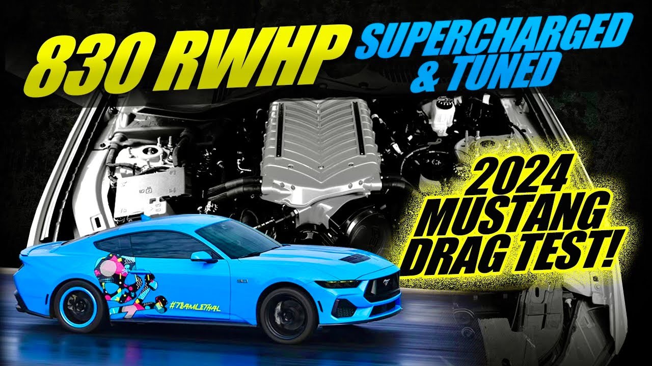 2024 Mustang GT 833 HP Whipple Supercharged Drag Test | 6-Speed Manual, What Will It Run?