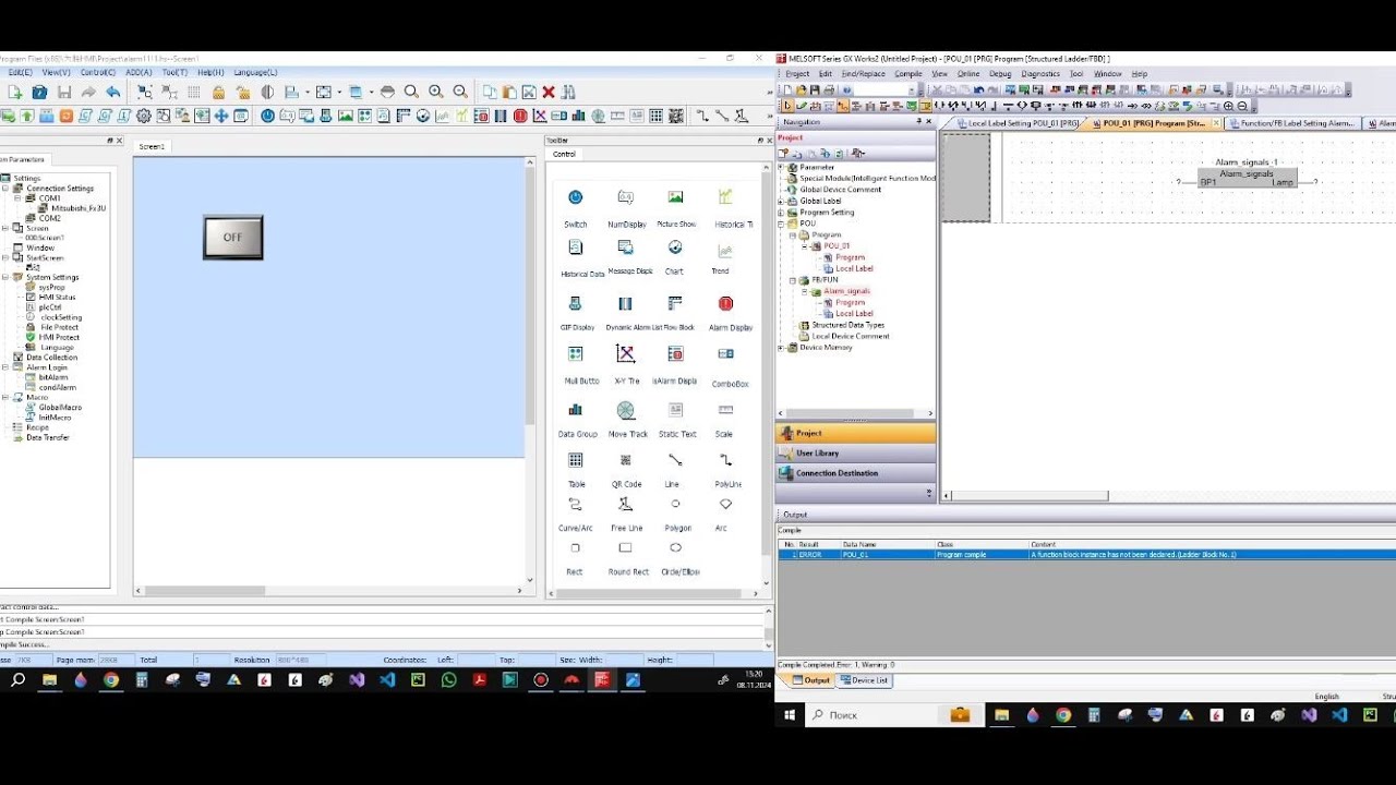 overview and explanation of HMI_PLC SEEKU WS7040T all-in-one in HEBREW סקירה קצרה והסבר