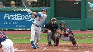 NYM@CLE: den Dekker singles home the Mets' first run