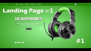 Landing Page #1 headphones HTML CSS JS