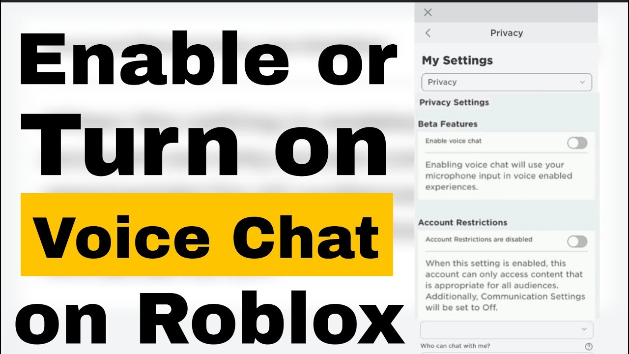 HOW TO TURN ON AND USE VOICE CHAT IN ROBLOX (2022) - VC ENABLE 