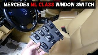 MERCEDES W163 ML320 ML430 ML500 WINDOW SWITCH MIRROR SWITCH REPLACEMENT REMOVAL