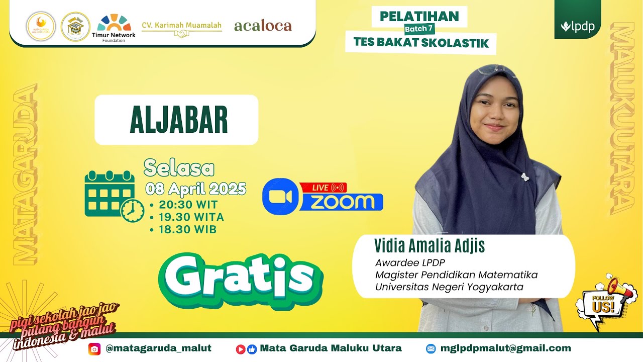 ALJABAR | Pelatihan Tes Bakat Skolastik (TBS) FOROK BESI MATA GARUDA MALUKU UTARA 2025