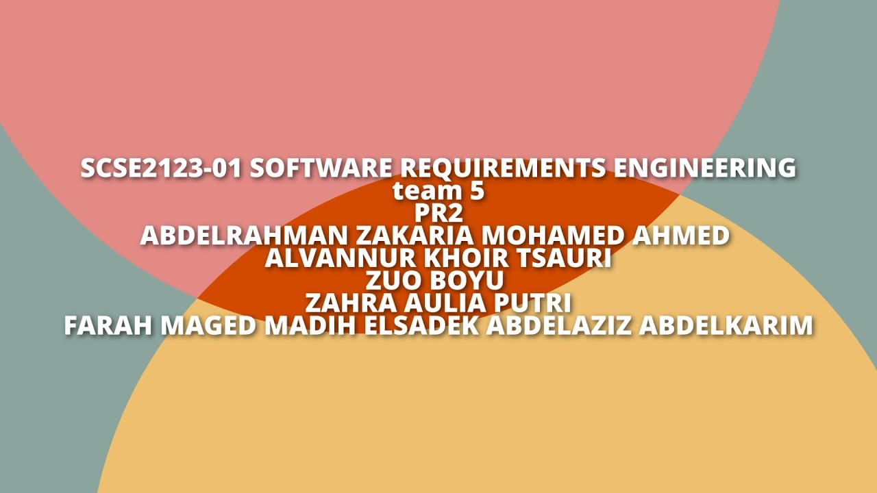 SCSE2123-01 T5 PR2 SOFTWARE REQUIREMENTS ENGINEERING - YouTube